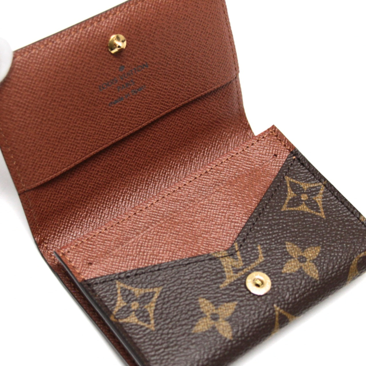 Louis Vuitton Monogram Enveloppe Carte de Holder Brown
