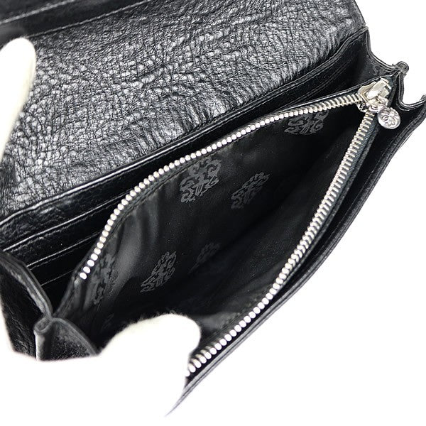 CHROME HEARTS Judy Leather Long Wallet Black Size ONE SIZE