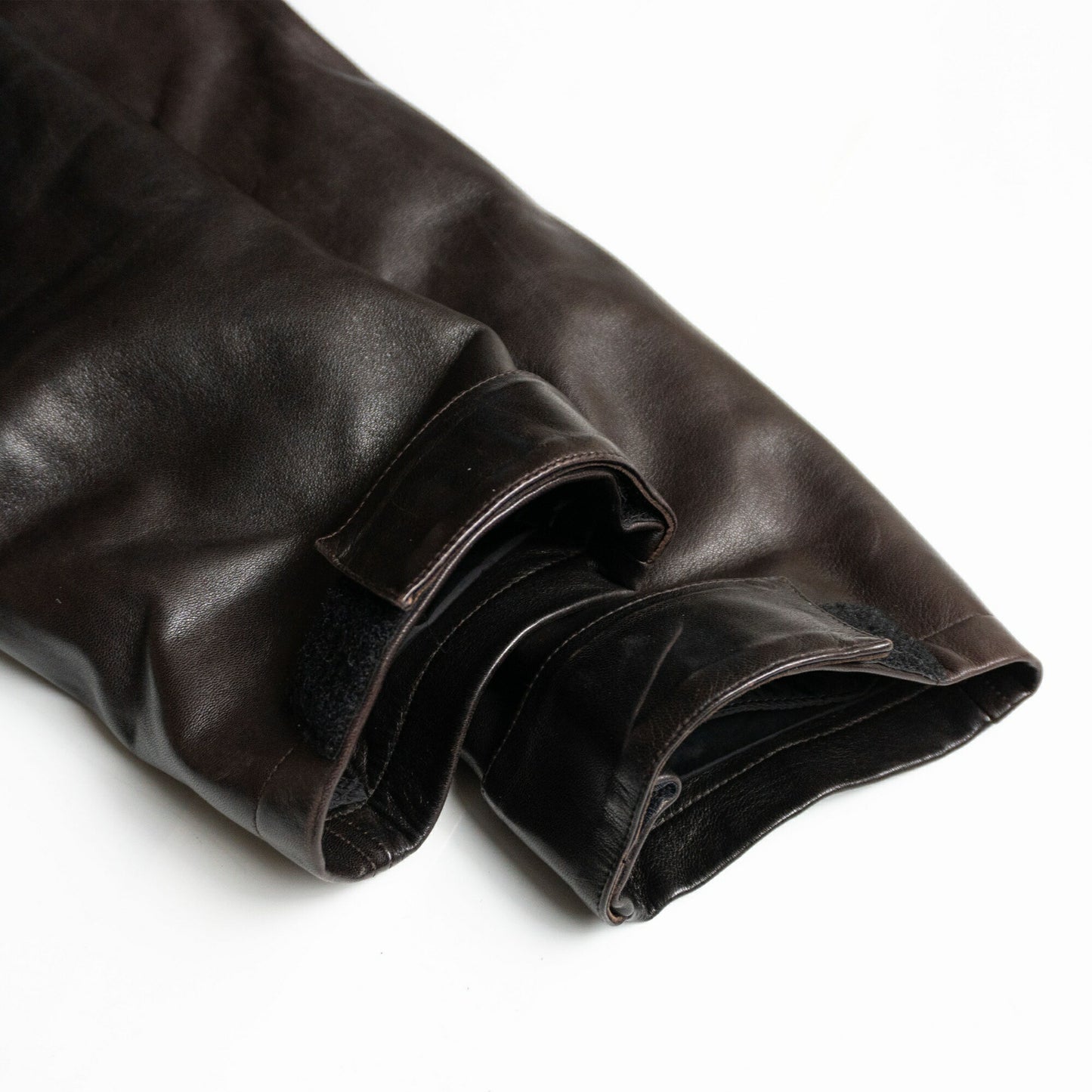 Prada Leather Hooded Lined Coat Brown Size 52