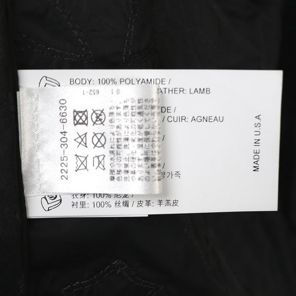 CHROME HEARTS PUDDLES Leather CH Cross Coat Black Size M