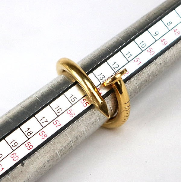 CHROME HEARTS 22K CH Plus Flat Nail Ring Gold Size ONE SIZE