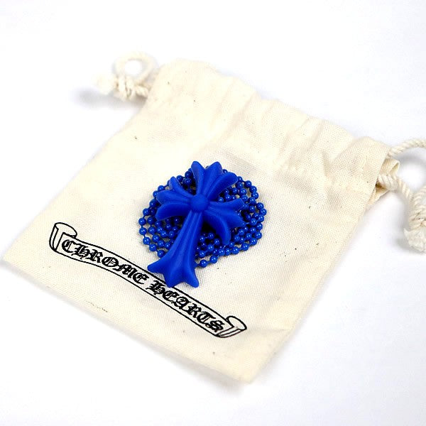 CHROME HEARTS Silicone Rubber Necklace Blue Size ONE SIZE