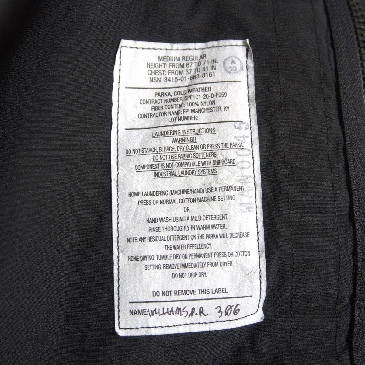ECWCS GORE-TEX GEN2 Parka Jacket Black Size XL