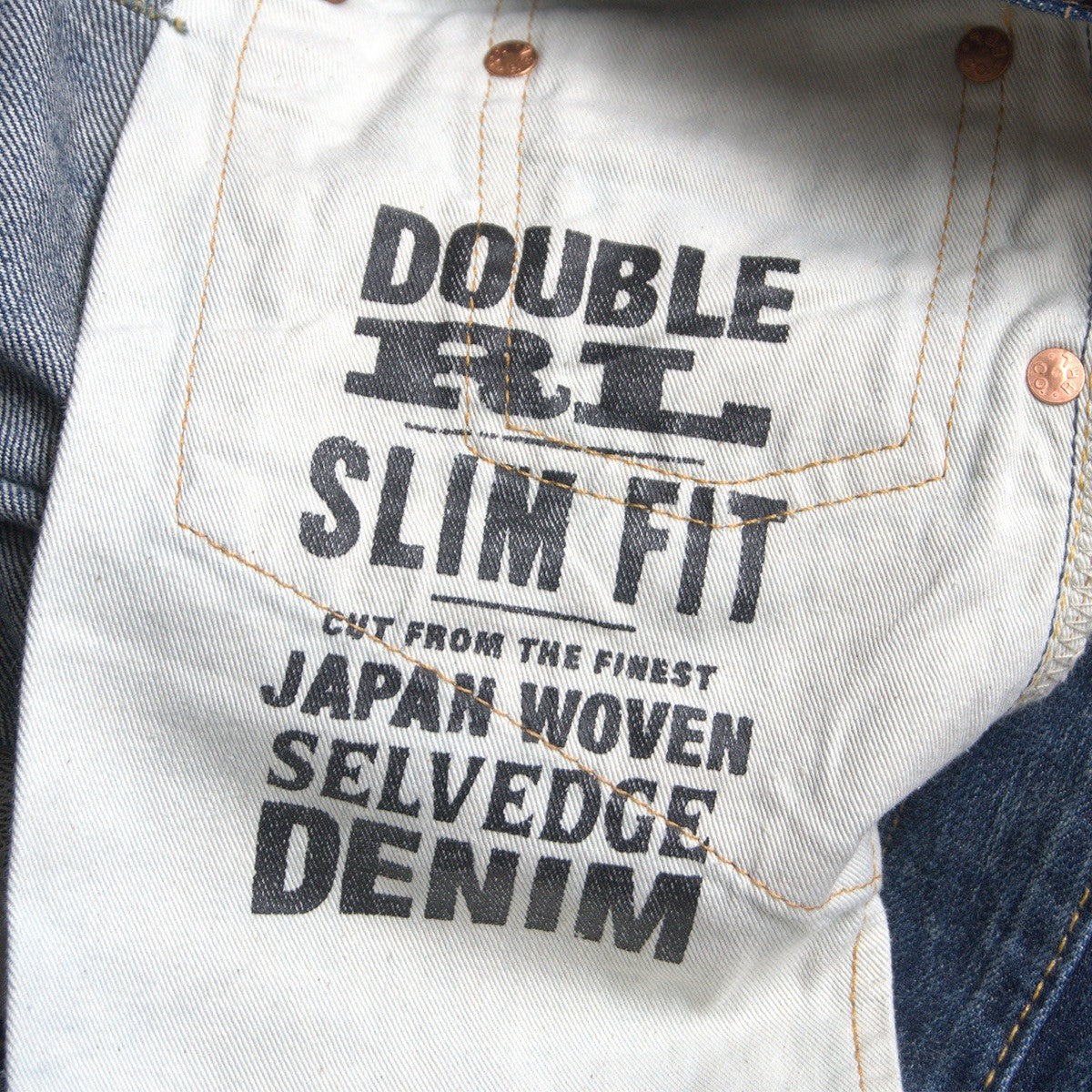 RRL Low-Straight Jeans Vintage Wash Made in USA Size 33×32