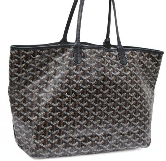 GOYARD Saint Louis PM Coated Canvas Bag Black Size ONE SIZE