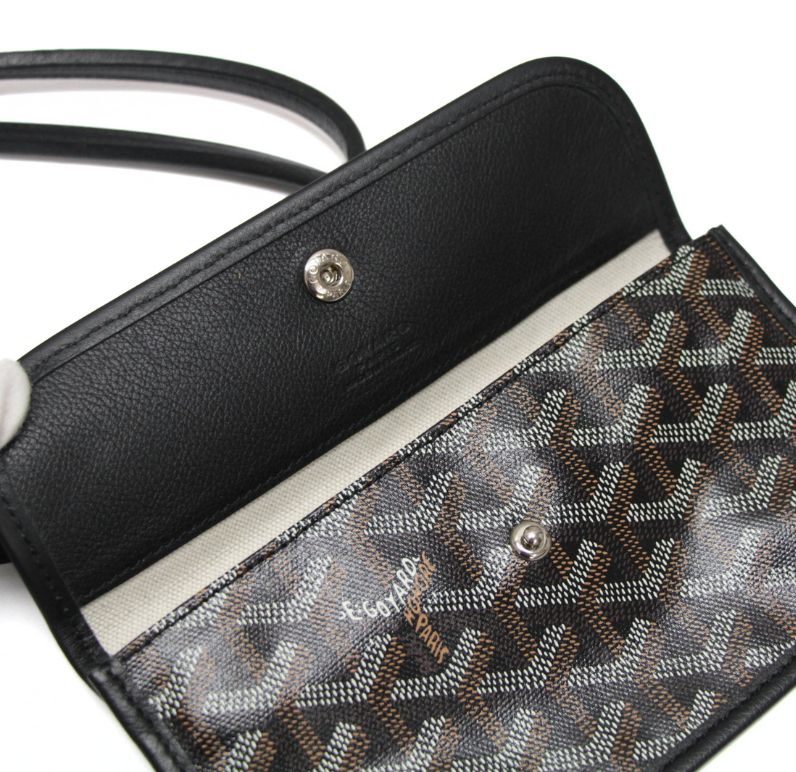 GOYARD Saint Louis PM Coated Canvas Bag Black Size ONE SIZE