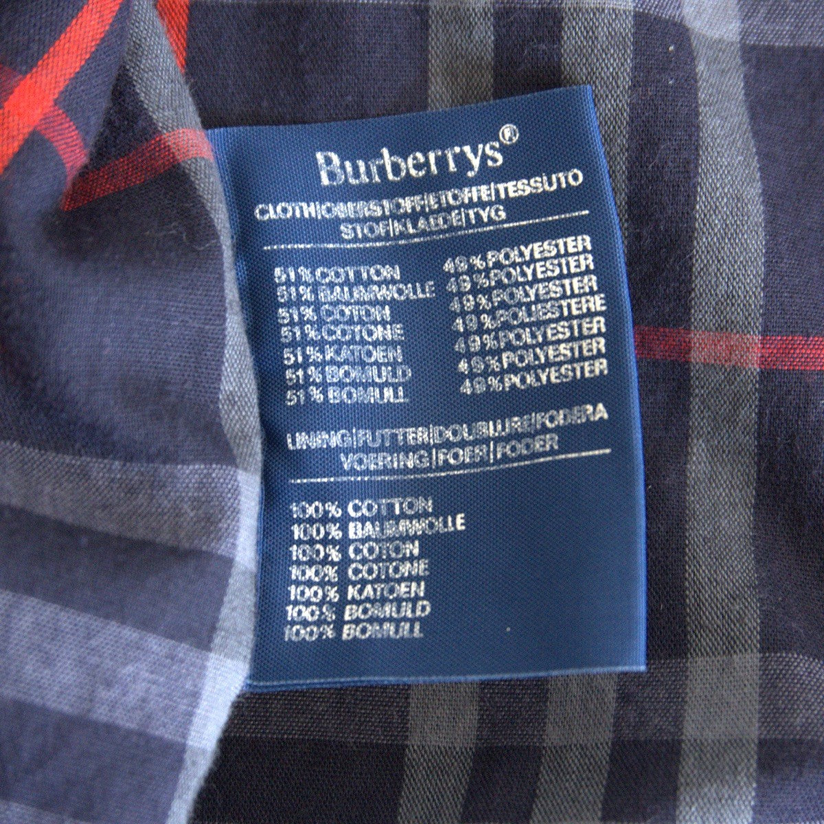 BURBERRYS 80S Short Trench Jacket Blue Size XL