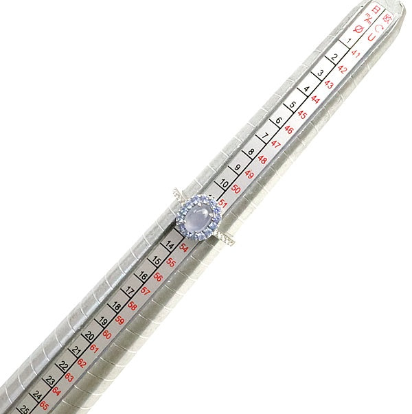 WG S K18WG Star Sapphire Diamond Ring Size ONE SIZE