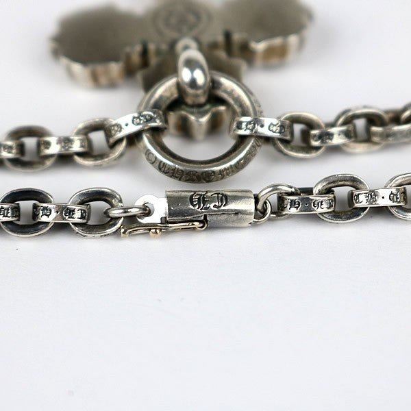CHROME HEARTS Filigree Cross Necklace Silver Size ONE SIZE