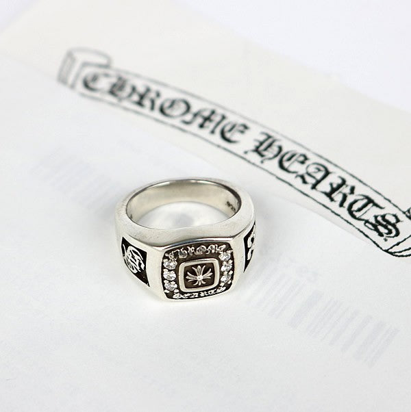 CHROME HEARTS Champion Pave Dia Ring SV925 Size ONE SIZE