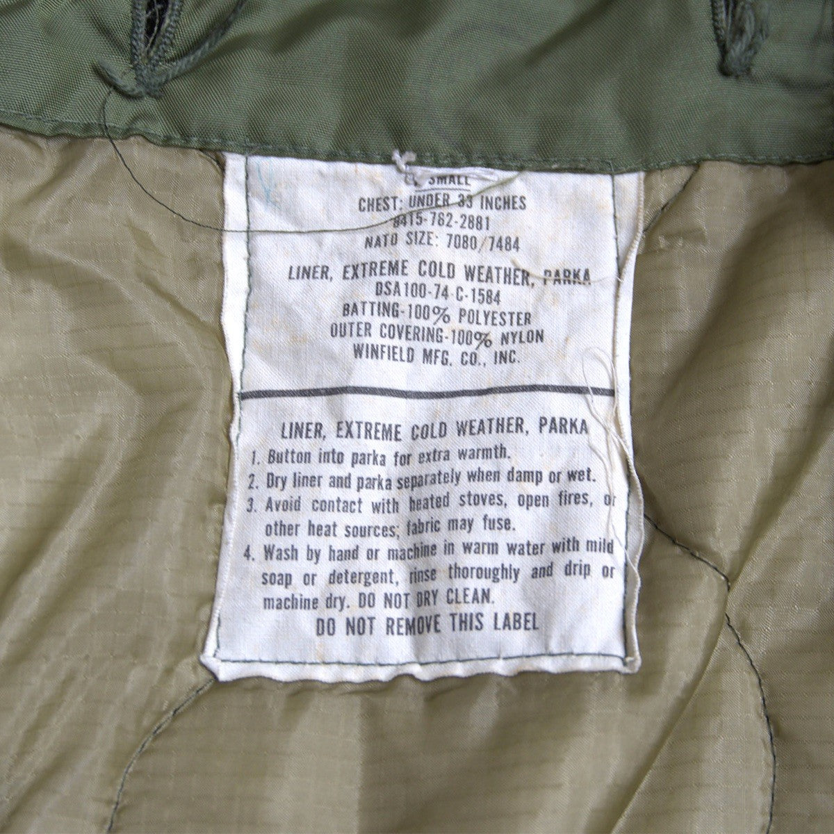 US ARMY 80S M-65 Mod Parka Coat Size XS