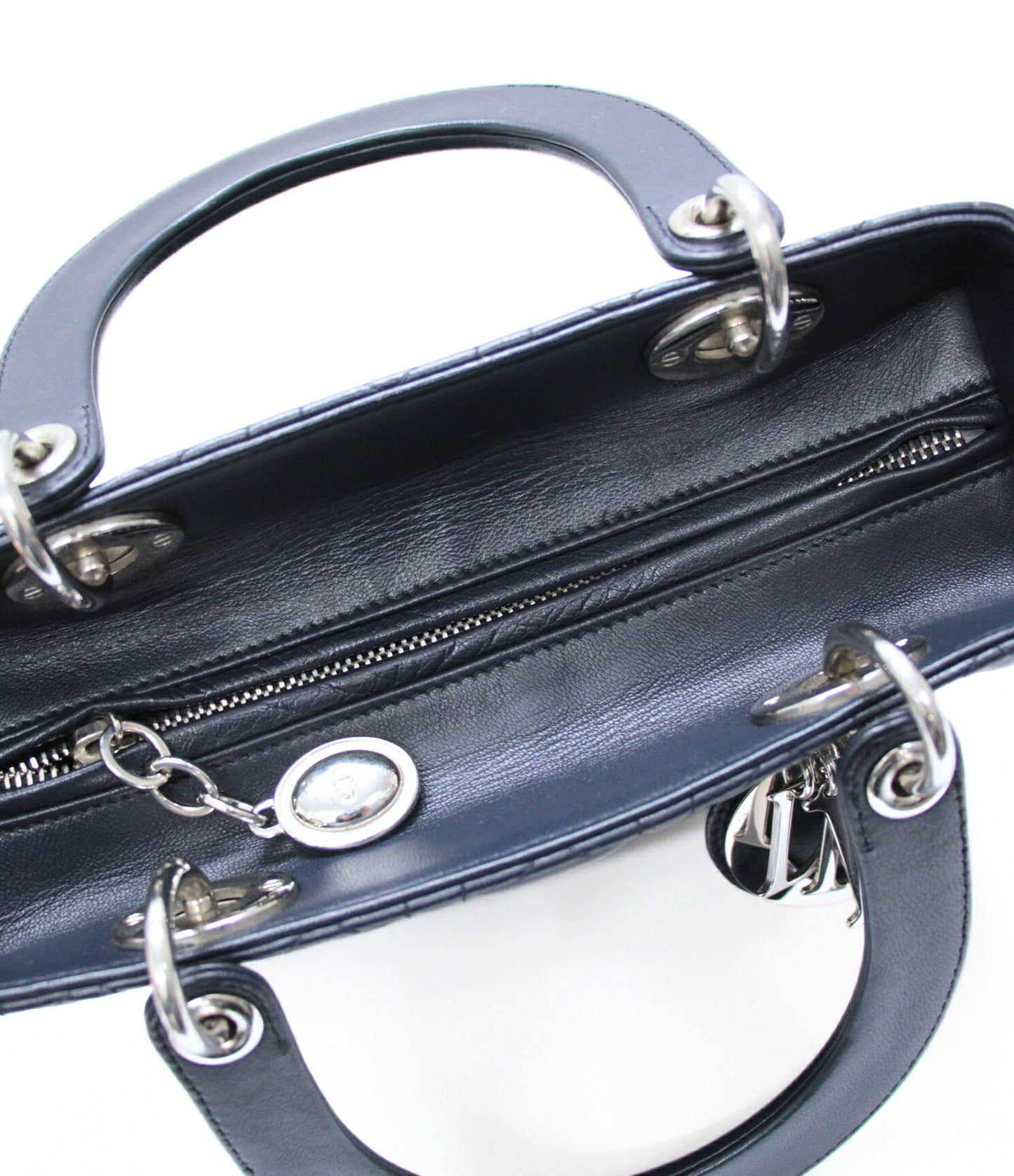 Christian Dior Lady Dior Cannage Bag Navy Size ONE SIZE