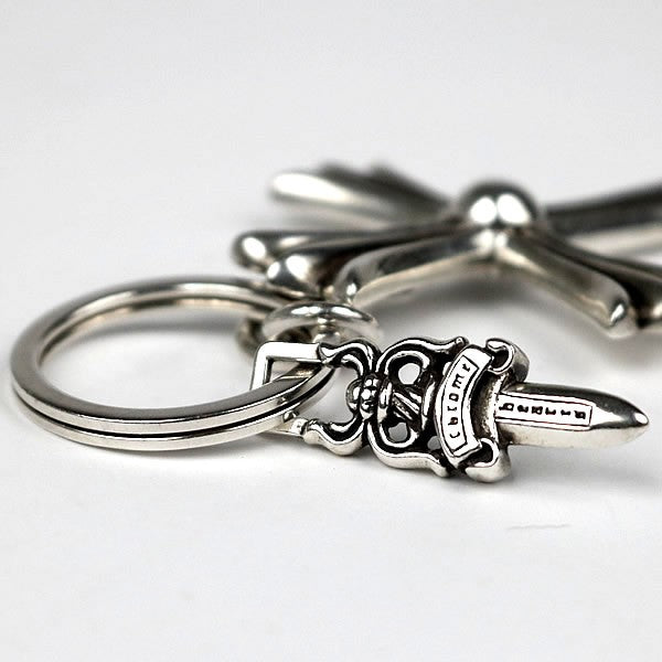CHROME HEARTS Large Cross Split Silver Keyring Size ONE SIZE