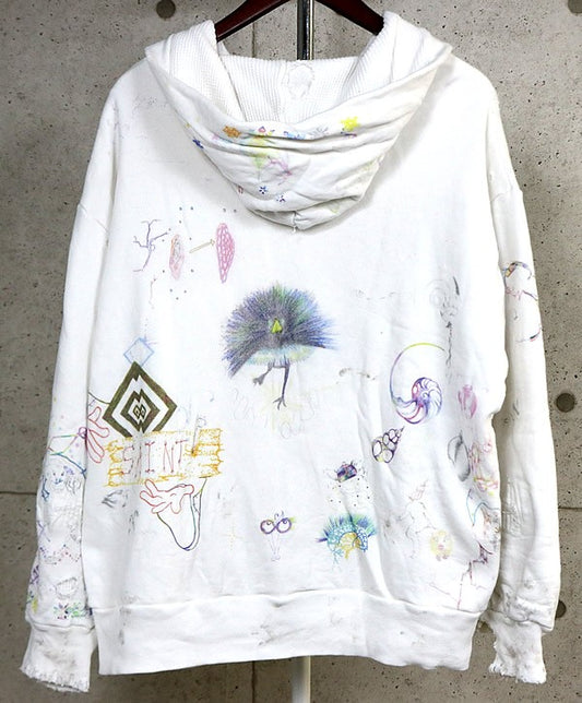 SAINT MICHAEL COCO Double Face Hoodie White Size L