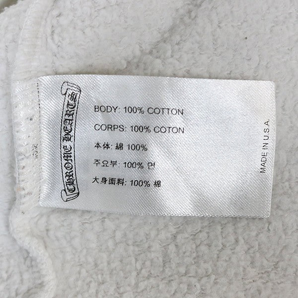 CHROME HEARTS Floral Cross Horseshoe Hoodie White Size XL