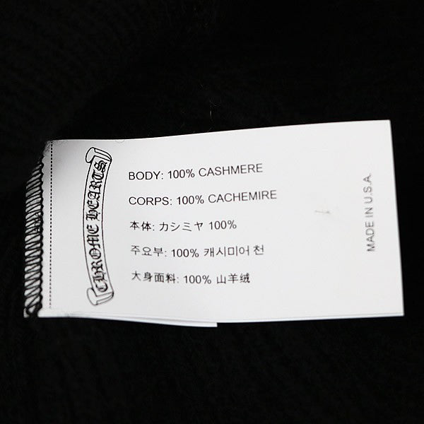 CHROME HEARTS Big Daddy Cashmere Knit Beanie Black