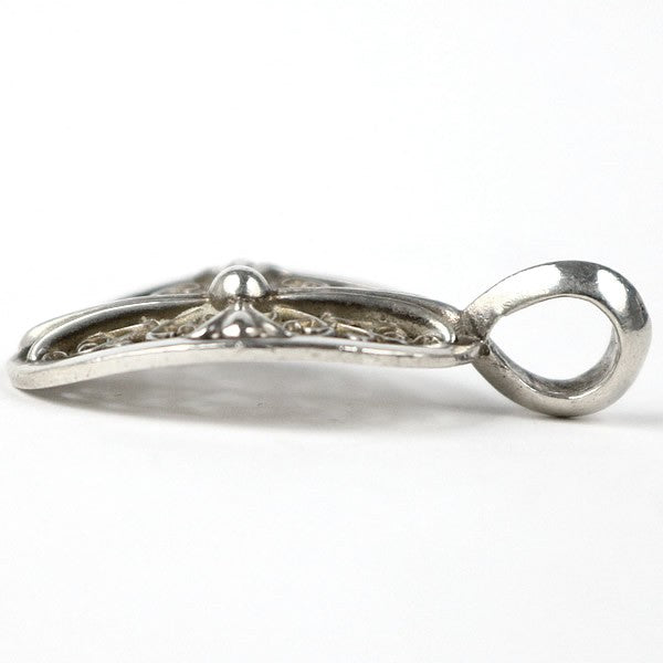 CHROME HEARTS Classic Oval Cross Silver Charm Size ONE SIZE