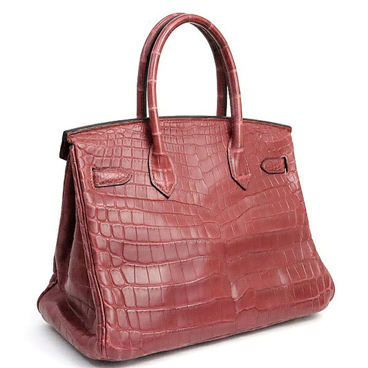 HERMES Birkin 30 Rouge H Niloticus Bag Size ONE SIZE