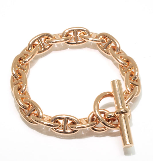 HERMES K18RG Chaine d'Ancre PM Gold Bracelet Size ONE SIZE
