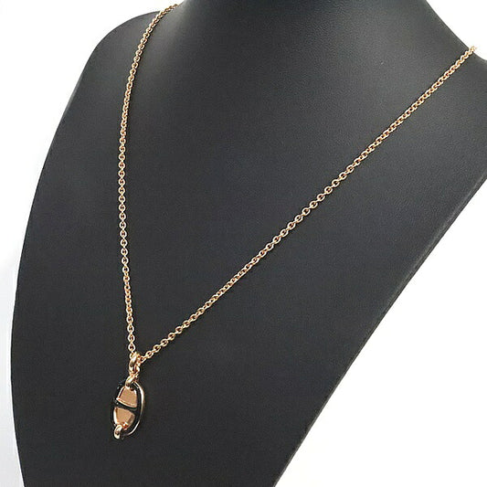 HERMES Mini Maillon PM Rose Lacquered Necklace Size ONE SIZE