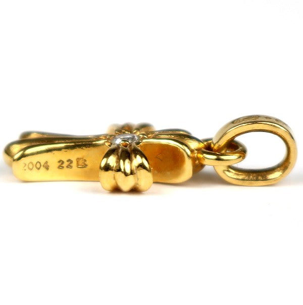 CHROME HEARTS 22K Baby Fat Cross Charm Gold Size ONE SIZE