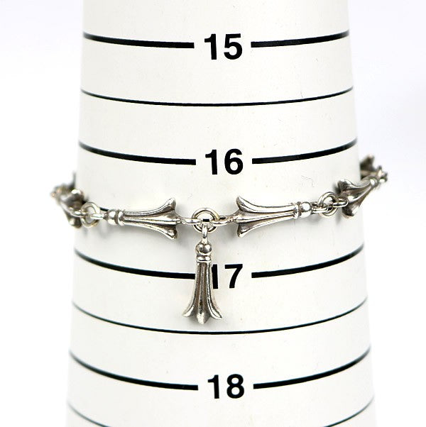 CHROME HEARTS Crosstail Link Silver Bracelet Size ONE SIZE