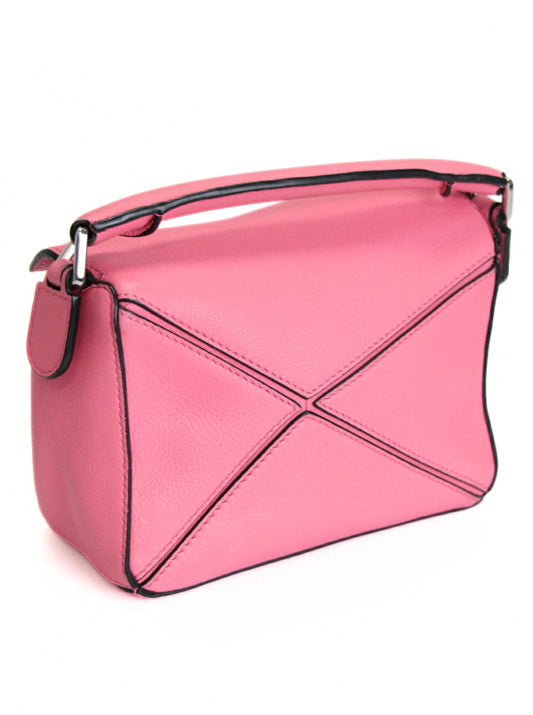 LOEWE Puzzle Bag Mini Leather 2WAY Bag Pink Size ONE SIZE