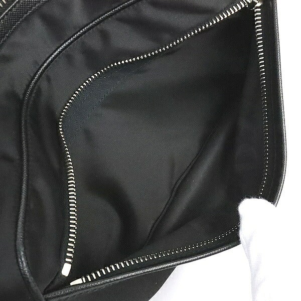 PRADA Triangle Logo Nylon Clutch Bag Black Size ONE SIZE