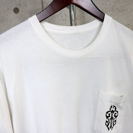CHROME HEARTS Vine Dagger Vertical T-Shirt White Size XL