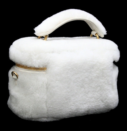 miu miu White Fur 2-Way Vanity Bag Size ONE SIZE