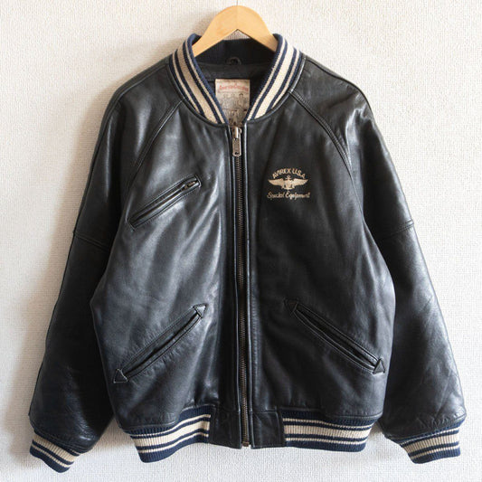 Avirex Leather varsity jacket Size XL