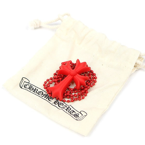 CHROME HEARTS Small CH Cross Necklace Red Size ONE SIZE