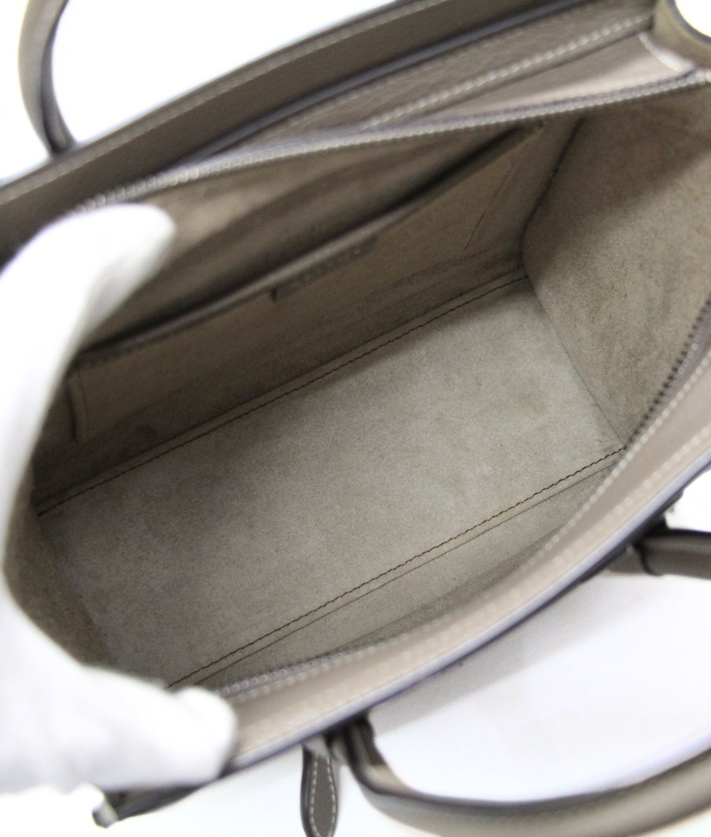 CELINE Luggage Nano Shopper 2WAY Bag Beige Size ONE SIZE