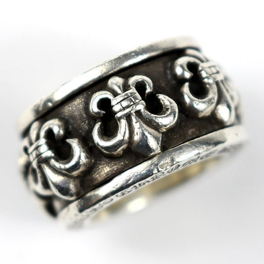CHROME HEARTS BS Fleur Spinner Silver Ring Size ONE SIZE