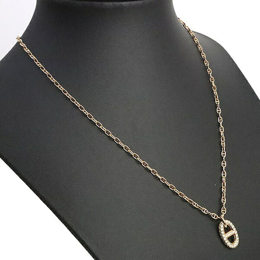 HERMES Chaine d'Ancre K18PG Diamond Necklace Size ONE SIZE