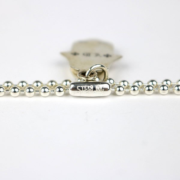 CHROME HEARTS Hamsa Hand Ball Chain Silver 925 Size ONE SIZE
