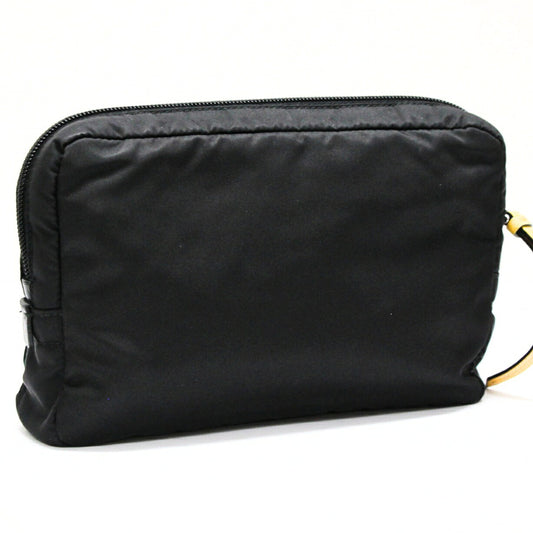 PRADA Triangle Logo Camouflage Pouch Black Size ONE SIZE