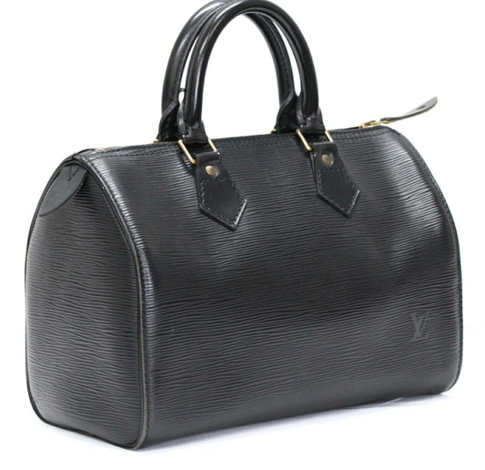 Louis Vuitton Speedy 25 Epi Leather Bag Black Size ONE SIZE