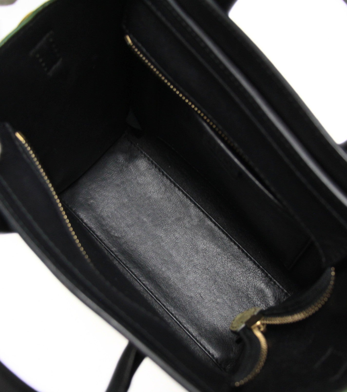 CELINE Luggage Nano Shopper Python Bag Green Size ONE SIZE