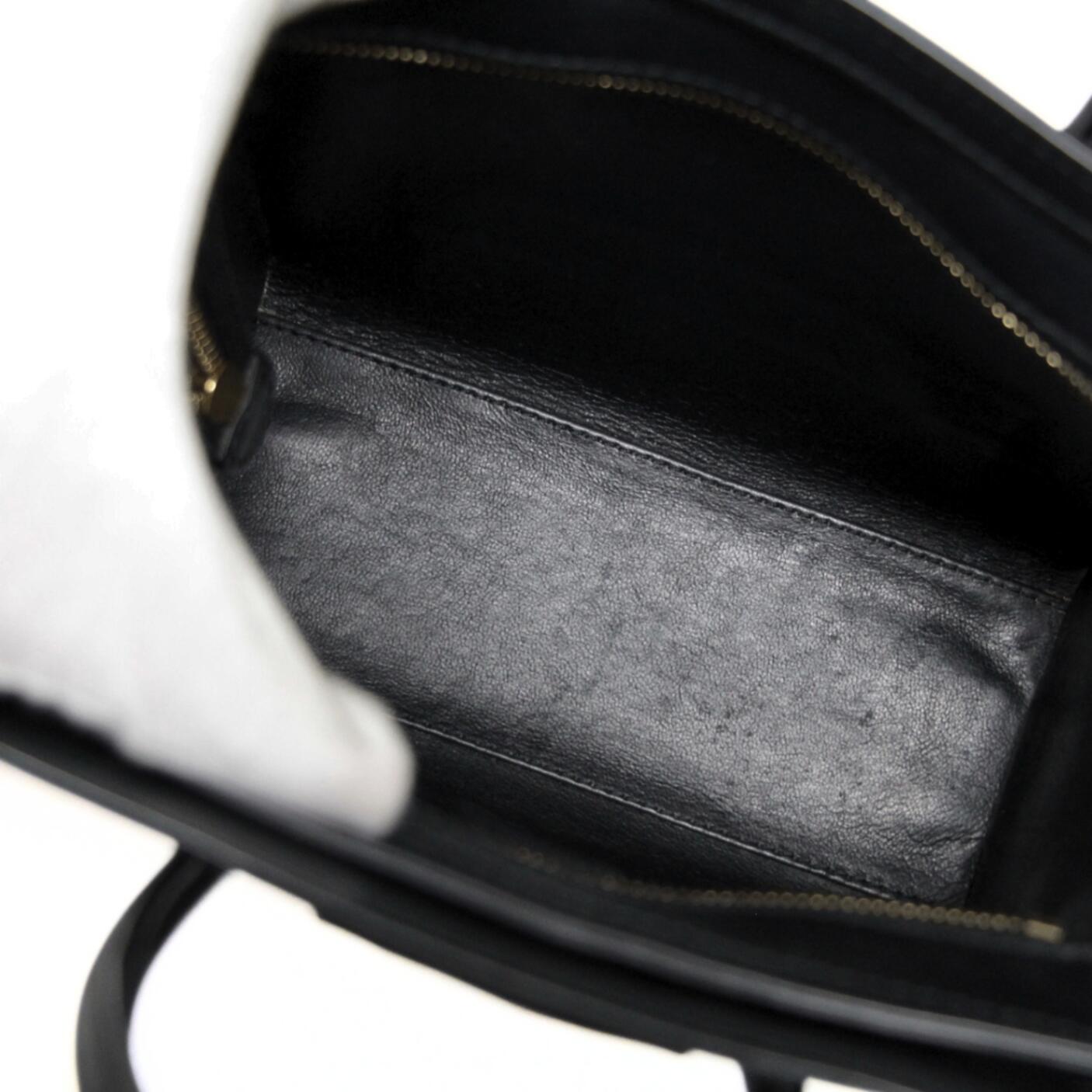 CELINE Luggage Nano Shopper 2-Way Bag Black Size ONE SIZE