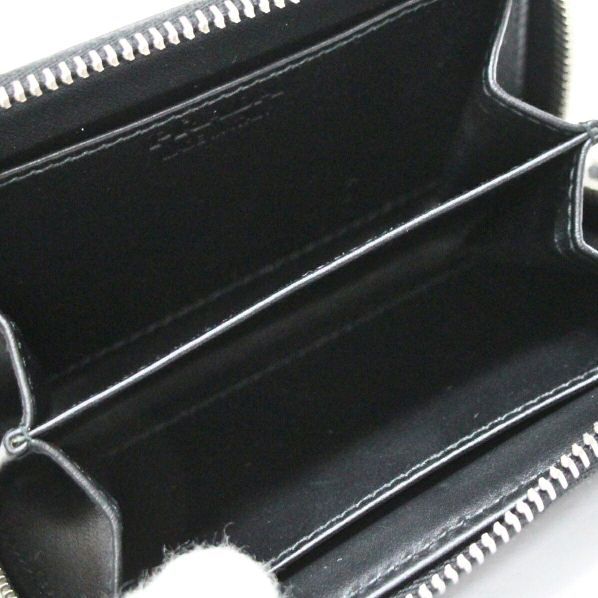 PRADA Leather Black Coin & Card Holder Card Case Size ONE SIZE