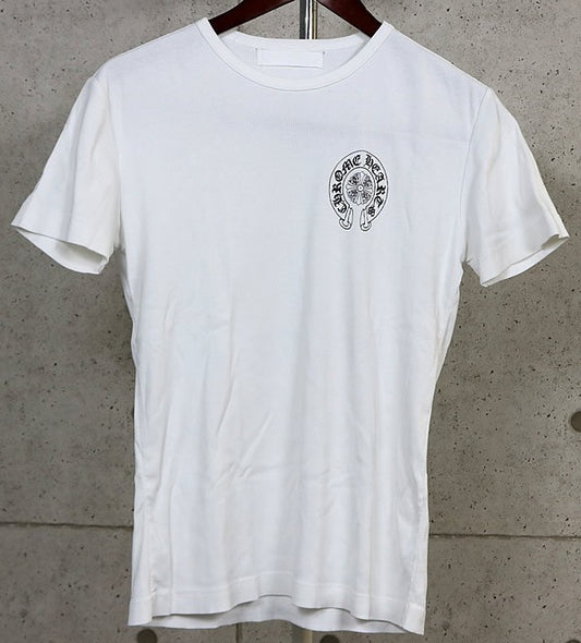 CHROME HEARTS Old Back Cemetery Cross T-Shirt White Size S