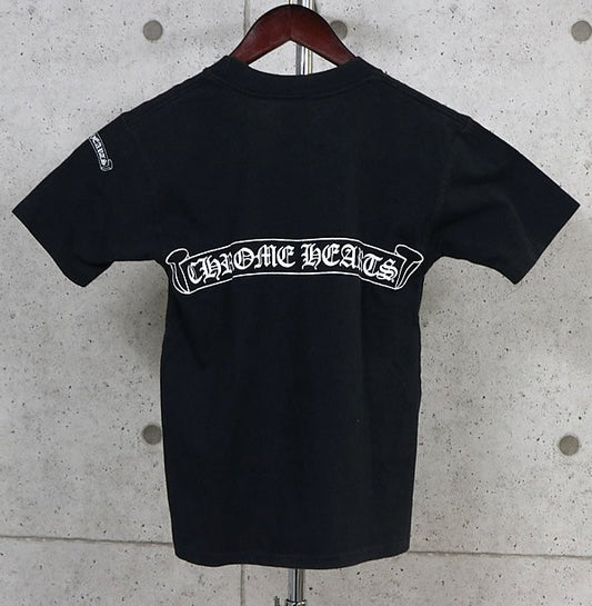 CHROME HEARTS Vintage Scroll Label T-Shirt Black Size M