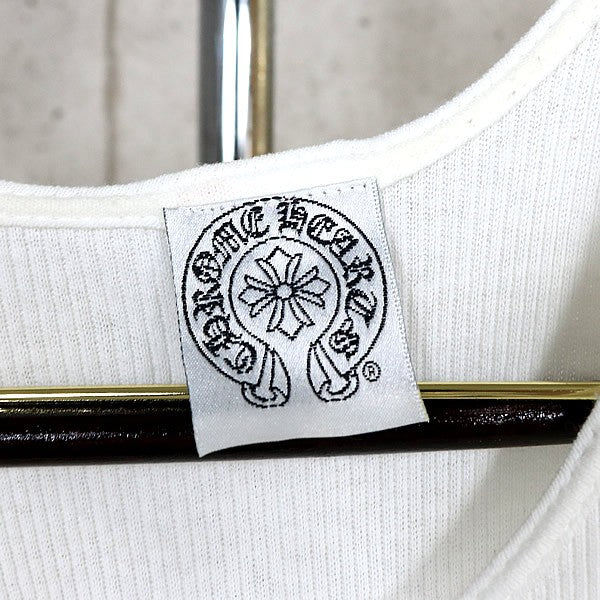 CHROME HEARTS Large Cross Horseshoe Tank Top White Size S