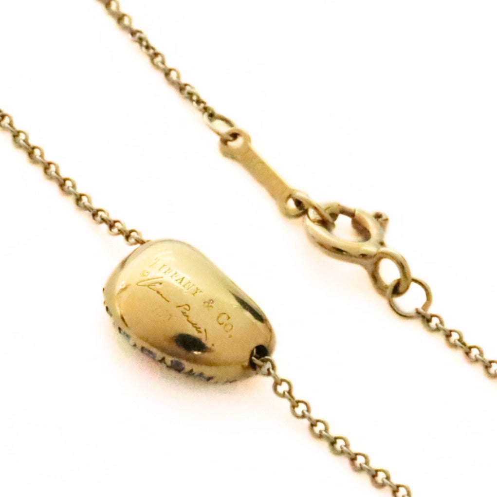 TIFFANY&CO Bean Diamond 18K Gold Necklace Size ONE SIZE