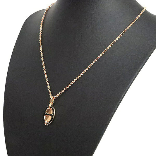 HERMES Mini Maillon PM Necklace Black/Rose Size ONE SIZE