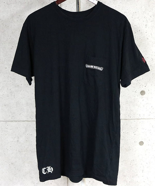 CHROME HEARTS Scroll Label USA T-Shirt Black Size XL