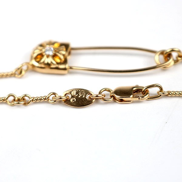 CHROME HEARTS 22K 1P Diamond Necklace Gold Size ONE SIZE