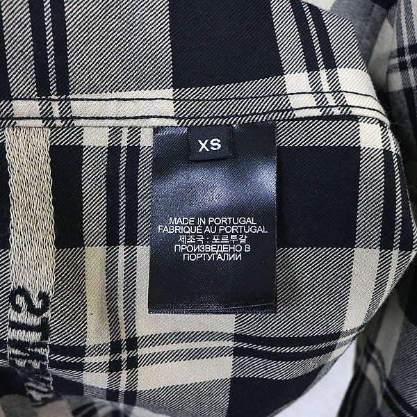 VETEMENTS Oversized Cotton Check Shirt Beige Size XS