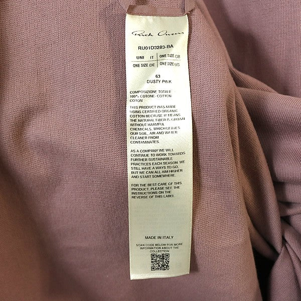 RICK OWENS Tommy T-Shirt Pink Size ONE